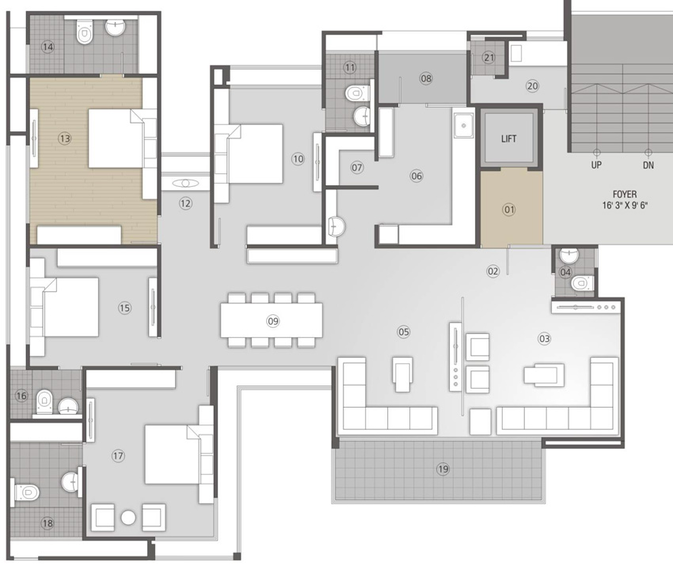 4 BHK Flat in Arista Eminence 14 in Thaltej, Ahmedabad - Image 785298