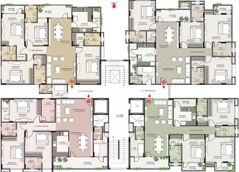 Floor Plan of Siddha Basil in Bani Park, Jaipur - Image 265695