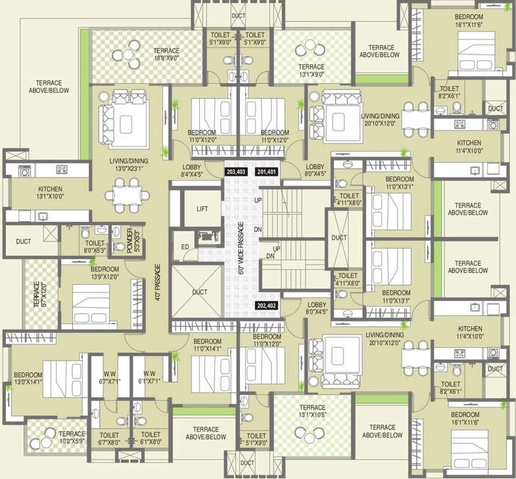 Floor Plan of Rachana Yashprabha in Erandwane, Pune - Image 344171