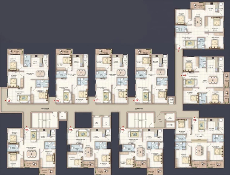 Floor Plan of Sanjeevini Vaibhav in Whitefield, Bangalore - Image 127233