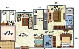 2.5 BHK Flat in Kabra Jeevan Saathi in Andheri West, Mumbai - Image 878825