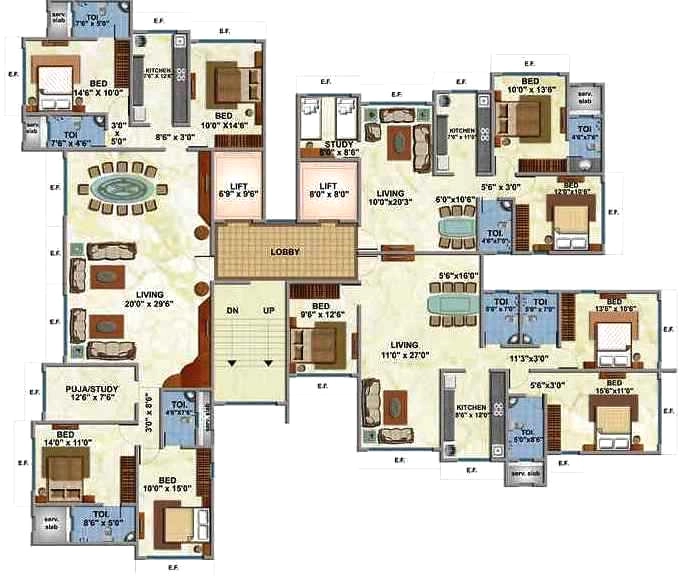 Floor Plan of Kabra Jeevan Saathi in Andheri West, Mumbai - Image 333082