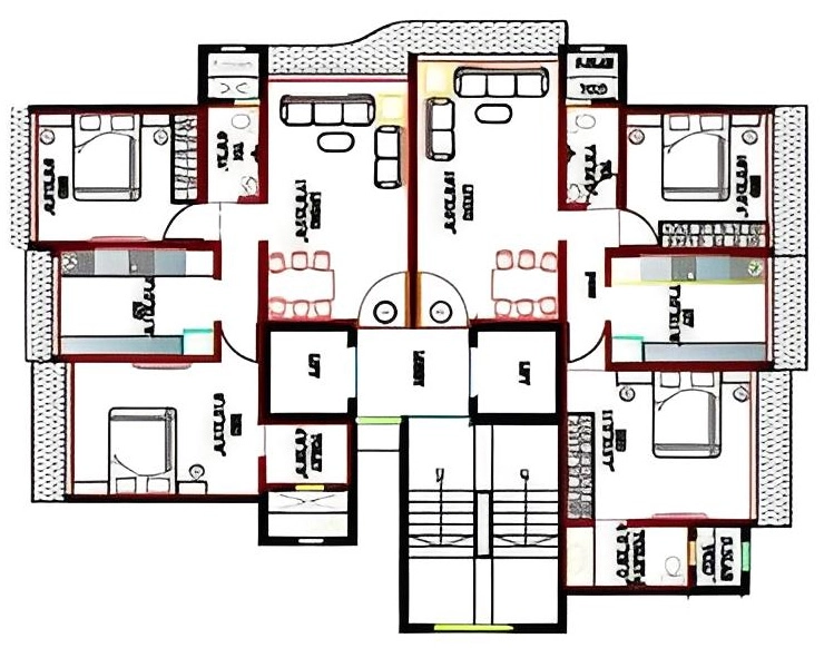 Floor Plan of Kabra Vihang in Goregaon West, Mumbai - Image 333088