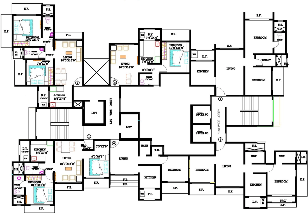 Floor Plan of Kabra Jay Sagar in Malad West, Mumbai - Image 335090