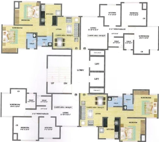 Floor Plan of Kabra Alya And Garnet in Thane West, Thane - Image 241458