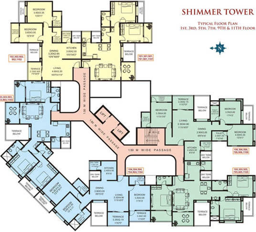 Floor Plan of Rachana My World in Baner, Pune - Image 344156