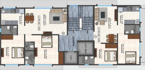 Floor Plan of Mohini Zen 11 in Dahisar East, Mumbai - Image 33699