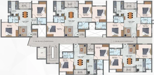 Floor Plan of Dac Marshal in Tambaram, Chennai - Image 124366
