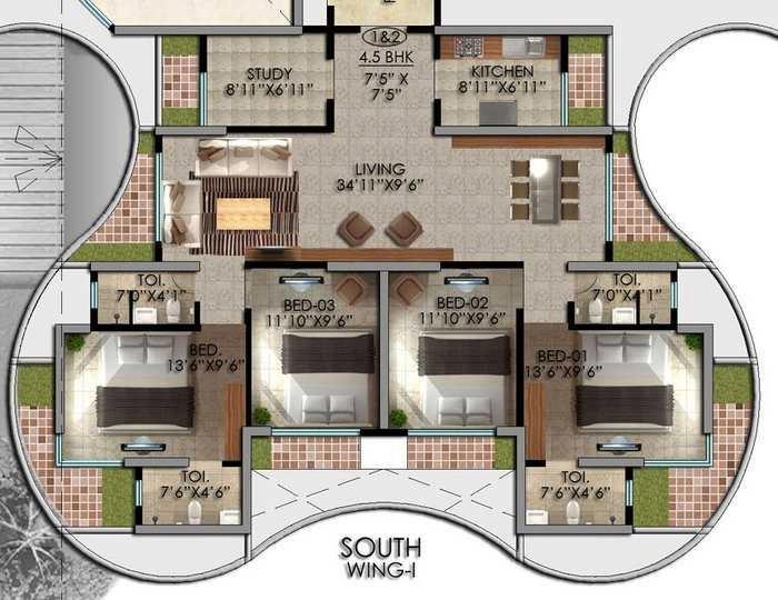 4 BHK Flat in Marathon Monte Vista in Mulund West, Mumbai - Image 879948