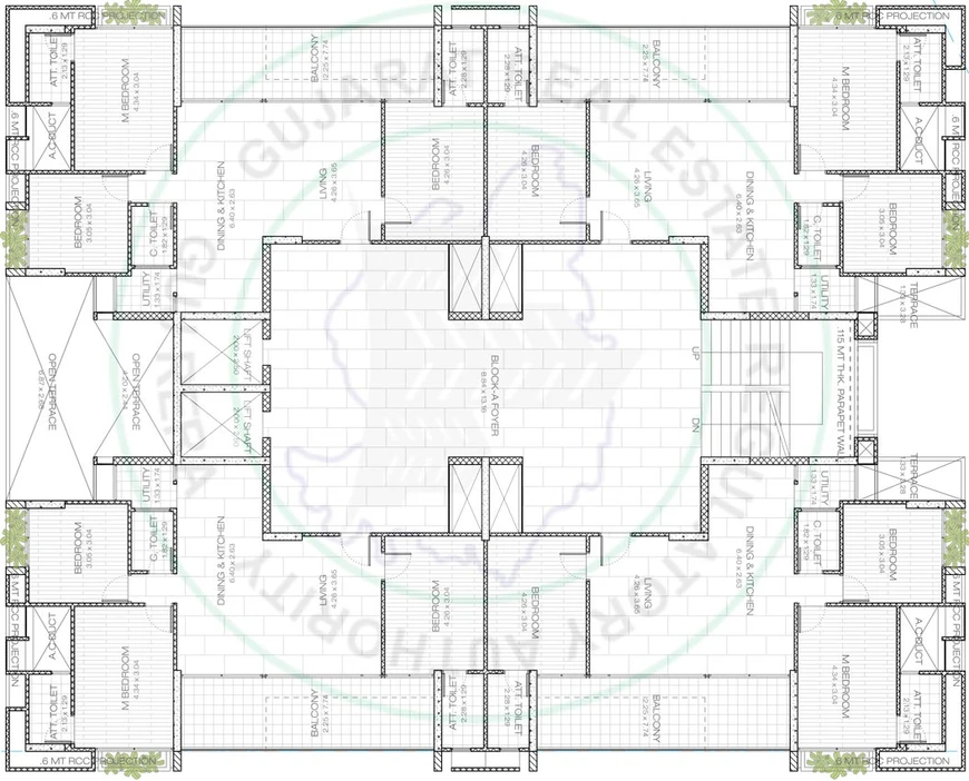 Floor Plan of Anand Avyam in Thaltej, Ahmedabad - Image 127460