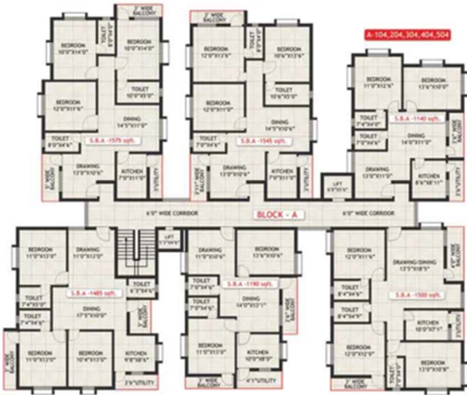 Floor Plan of Khushi Classic in Jharapada, Bhubaneswar - Image 255487