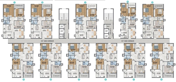 Floor Plan of Madhu Park Ville in Tellapur, Hyderabad - Image 126054