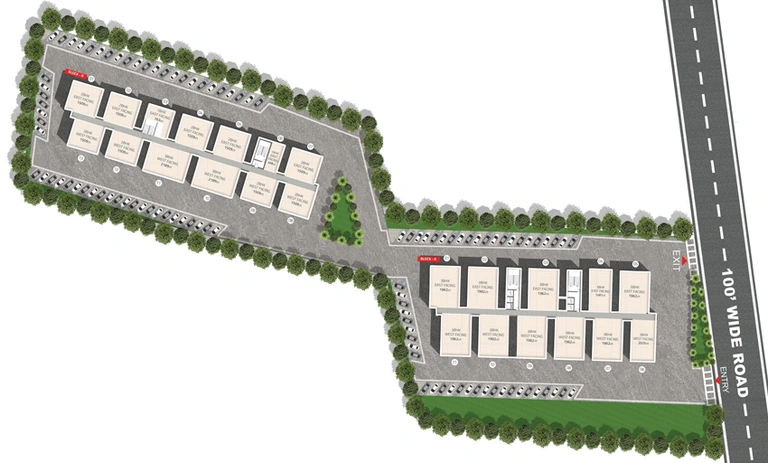 Master Plan of Madhu Park Ville in Tellapur, Hyderabad - Image 126055