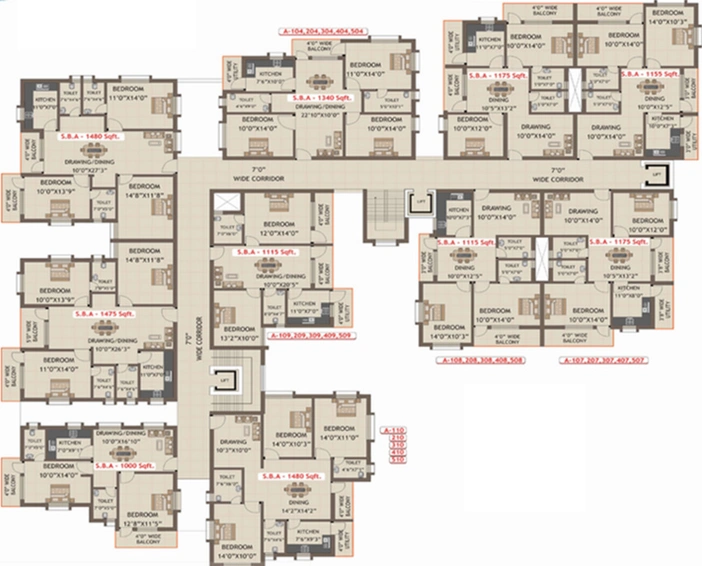 Floor Plan of Khushi Harmony in Palasuni, Bhubaneswar - Image 255499
