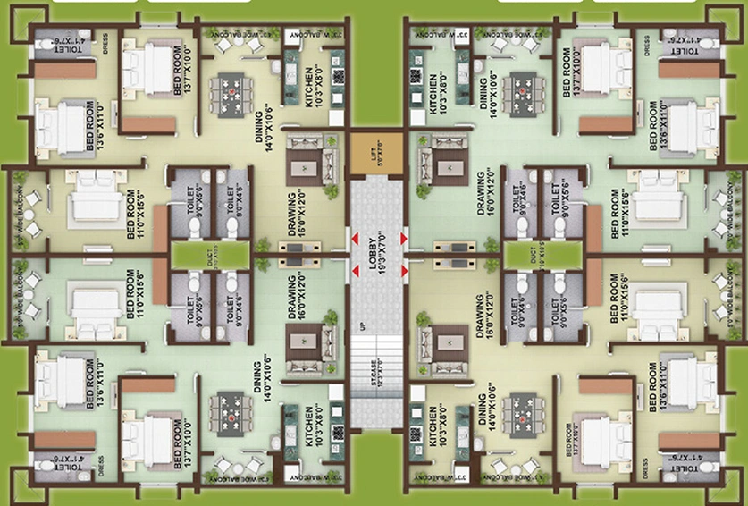 Floor Plan of Lifestyle Green in Patia, Bhubaneswar - Image 255570