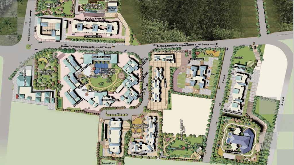 Master Plan of Dosti Ambrosia in Wadala East, Mumbai - Image 332956