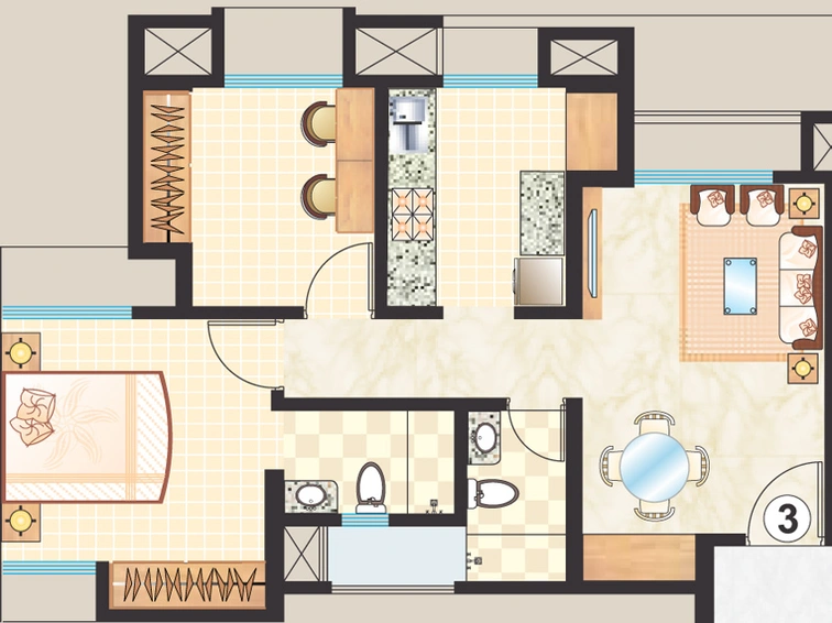1 BHK Flat in Dosti Vihar in Thane West, Thane - Image 835869