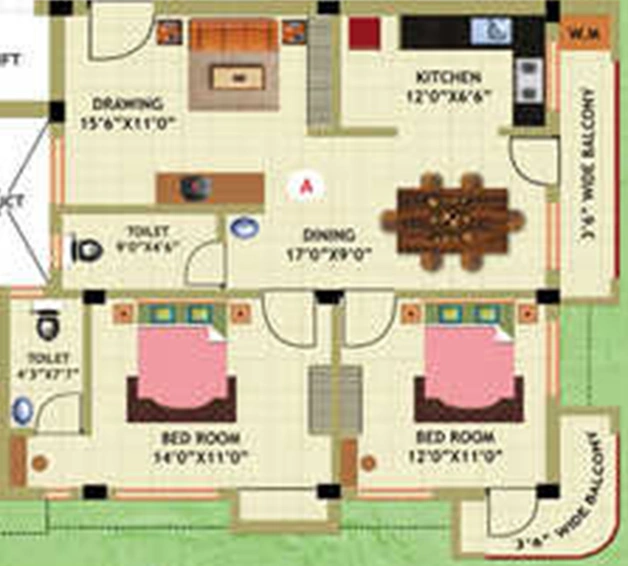 2 BHK Flat in Mason Star Club in Kalarahanga, Bhubaneswar - Image 847436
