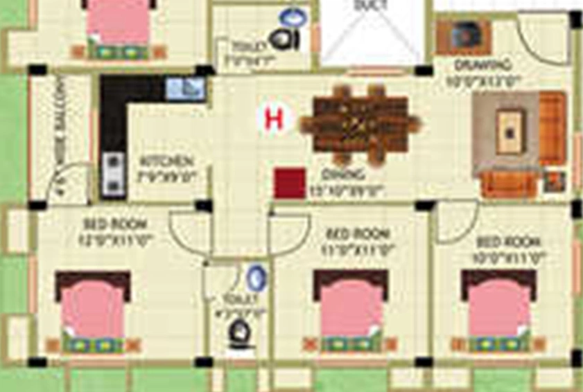 2 BHK Flat in Mason Star Club in Kalarahanga, Bhubaneswar - Image 847437