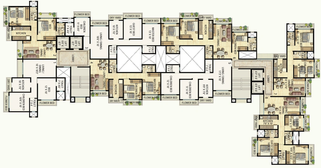 Floor Plan of Ekta Bhoomi Gardens 3 in Borivali East, Mumbai - Image 332968
