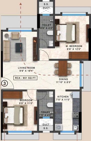 2 BHK Flat in Mohini Zen Vrindavan in Dahisar East, Mumbai - Image 462563