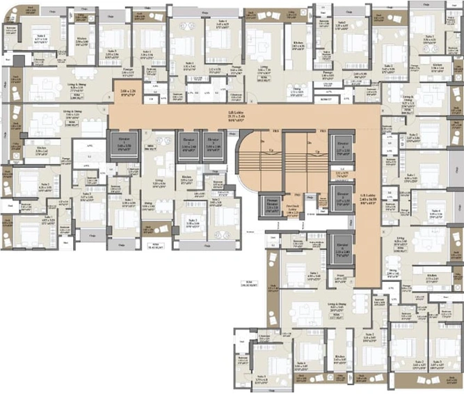 Floor Plan of Gurukrupa The Marque in Bandra West, Mumbai - Image 259905