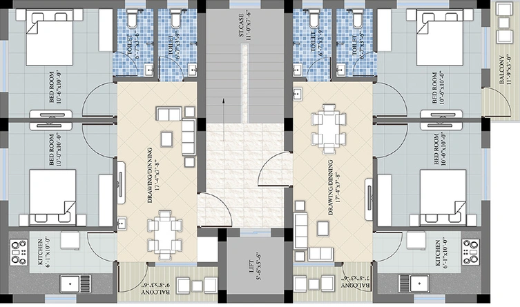 Floor Plan of Dharma Shanti in Patrapada, Bhubaneswar - Image 259055