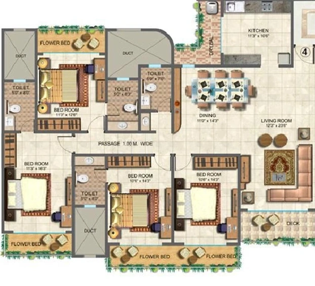 4 BHK Flat in Ajmera Iconic in Kandivali East, Mumbai - Image 846999