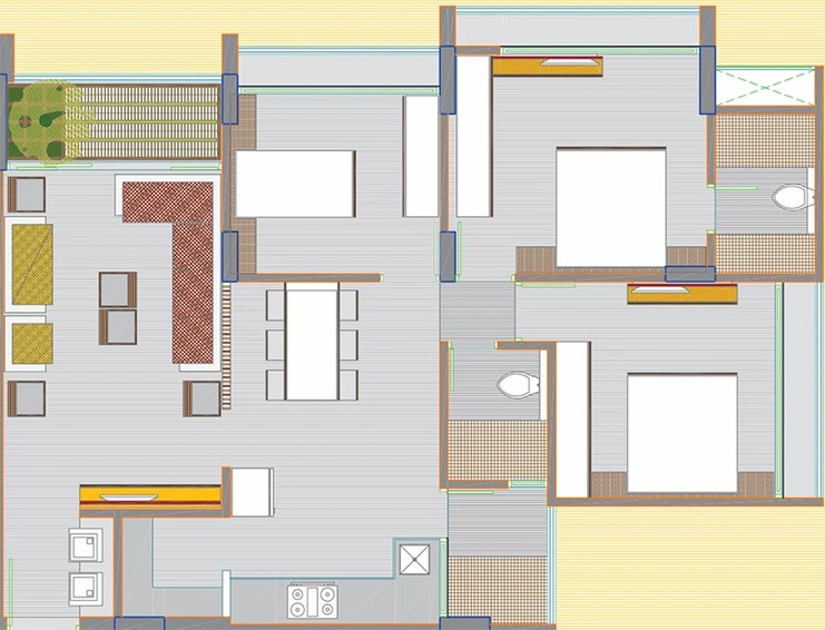 3 BHK Flat in Ajmera Enigma in Thaltej, Ahmedabad - Image 844331