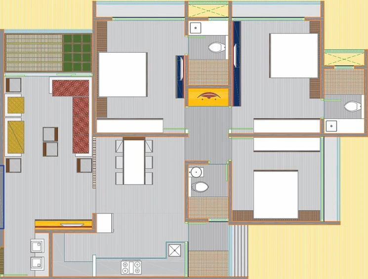 3 BHK Flat in Ajmera Enigma in Thaltej, Ahmedabad - Image 844332