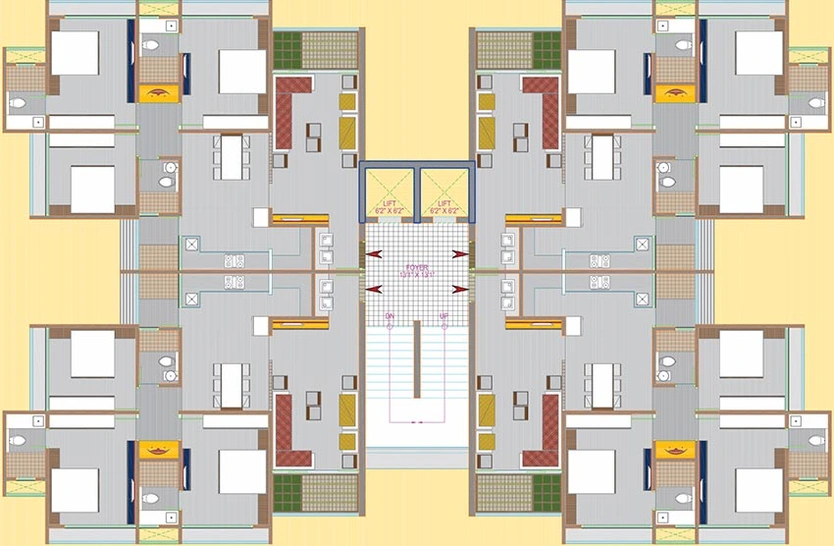 Floor Plan of Ajmera Enigma in Thaltej, Ahmedabad - Image 261938
