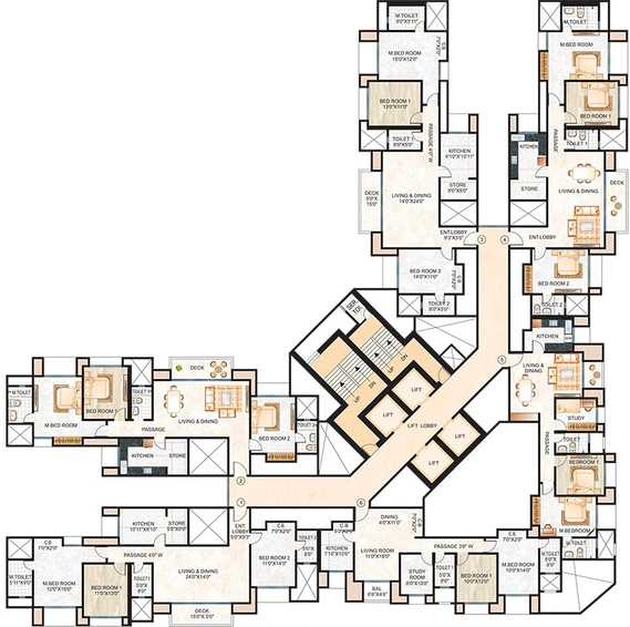 Floor Plan of Hiranandani Estate Cardinal in Hiranandani Estate, Thane - Image 240782