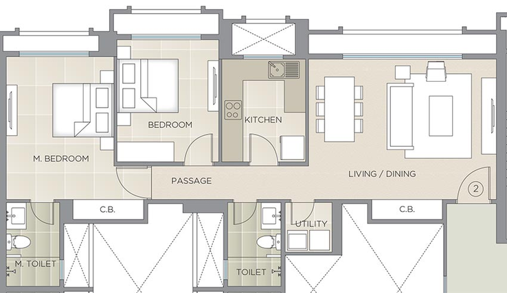 2 BHK Flat in Hiranandani Estate Pelican in Thane West, Thane - Image 840067