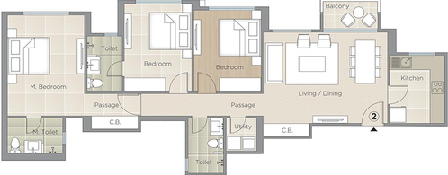 3 BHK Flat in Hiranandani Estate Pelican in Thane West, Thane - Image 840069