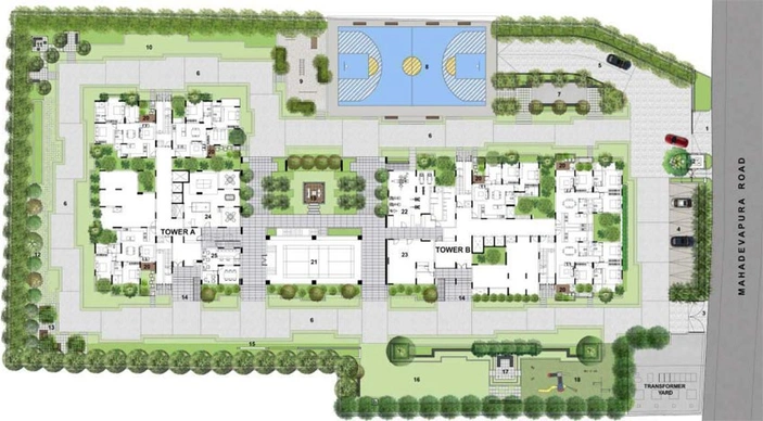 Master Plan of DNR Casablanca in Mahadevapura, Bangalore - Image 127258