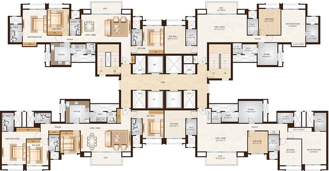 Floor Plan of Hiranandani Willowcrest in Thane West, Thane - Image 240823