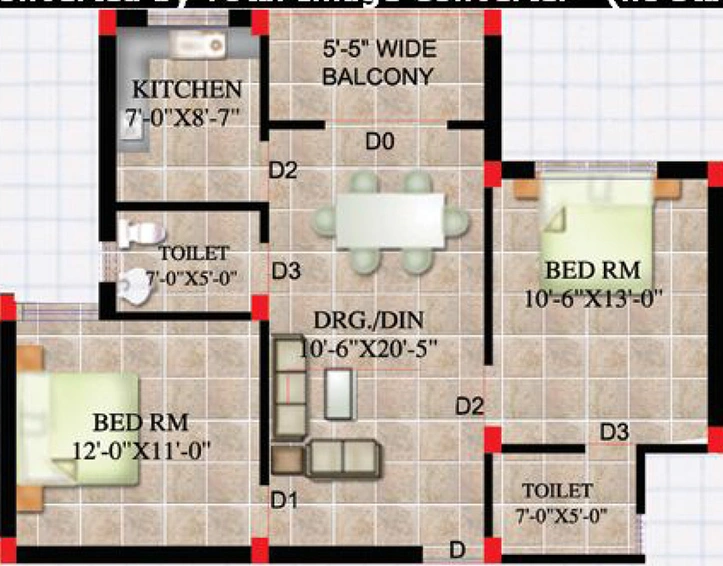 2 BHK Flat in Shree Rashmi Elegance in Shankarpur, Bhubaneswar - Image 848941