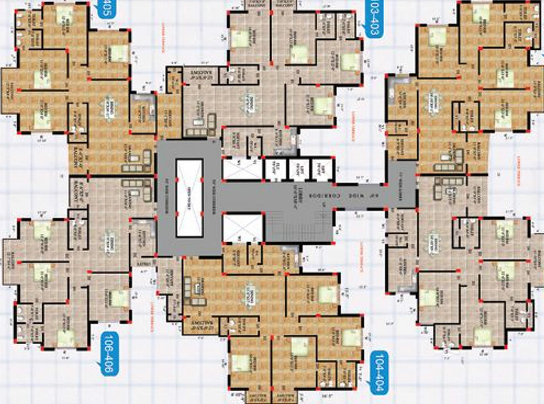 Floor Plan of Shree Rashmi Elegance in Shankarpur, Bhubaneswar - Image 259159