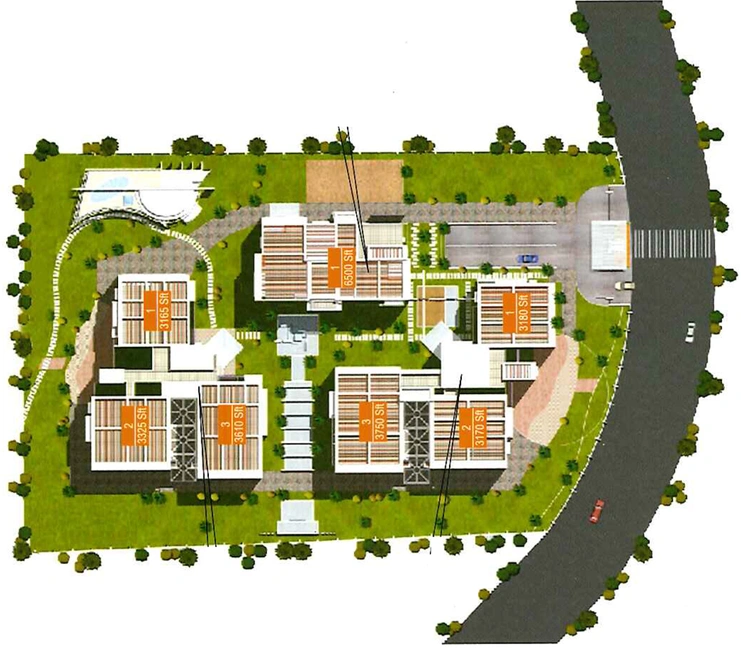 Master Plan of Meenakshis Trident Towers in Hitech City, Hyderabad - Image 124436