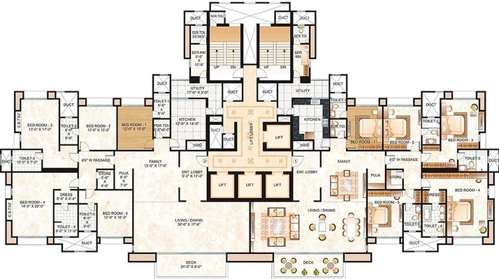 Floor Plan of Hiranandani Rodas Enclave Basilius in Hiranandani Estate, Thane - Image 240843