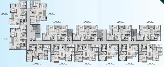 Floor Plan of Ruby Courtyard in Vandalur, Chennai - Image 124443