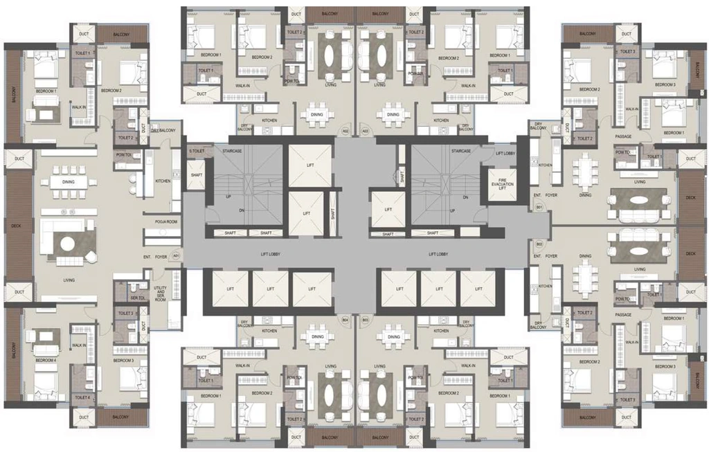 Floor Plan of Sugee Empire Tower in Grant Road West, Mumbai - Image 336723