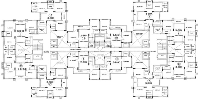 Floor Plan of Metro Greenwoods in Trisulia, Bhubaneswar - Image 254778