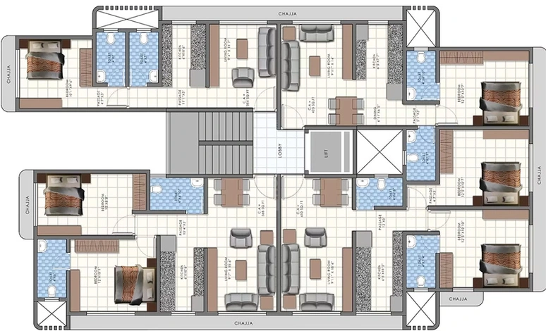 Floor Plan of PCPL Mettivilla in Goregaon West, Mumbai - Image 297539