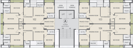 Floor Plan of Raj Hir Asha Sky in Science City, Ahmedabad - Image 124488