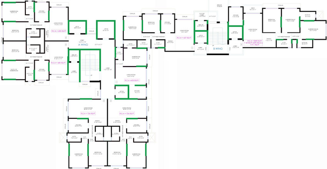 Floor Plan of Sheetal Meghdoot in Borivali West, Mumbai - Image 33783