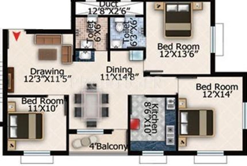 3 BHK Flat in Shuvam Daitari Enclave in Patia, Bhubaneswar - Image 847153
