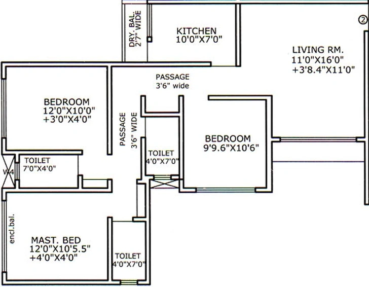 3 BHK Flat in Runwal Estate in Thane West, Thane - Image 840136
