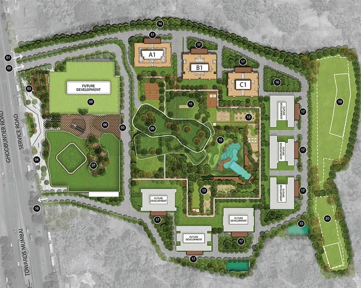 Master Plan of Runwal Lands End in Thane West, Thane - Image 241039