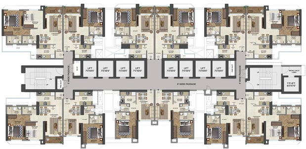 Floor Plan of Runwal Lands End Breeze in Thane West, Thane - Image 241046